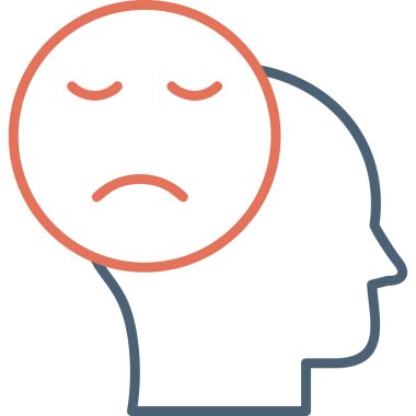 Üzüntü modern simge, vektör illüstrasyonu