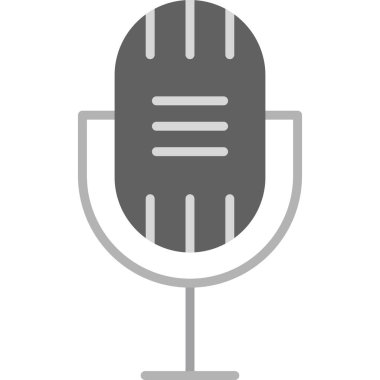 mikrofon simgesi vektör illüstrasyonu