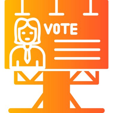 Kampanya düz simgesi. vektör illüstrasyonu