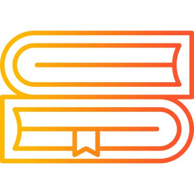 Kitap simgesi, modern tasarım illüstrasyonu