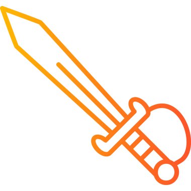 Kılıç. Web simgesi basit illüstrasyon 