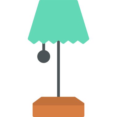 Tablo lambası simgesi, vektör illüstrasyonu basit tasarım