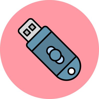 usb flash disk vektör illüstrasyonu