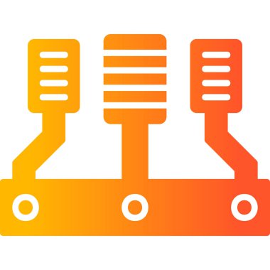 Araba hızlandırıcısı modern simge, vektör illüstrasyonu