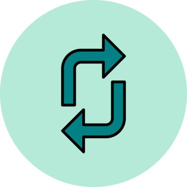 Modern simge, vektör illüstrasyonunu döndür