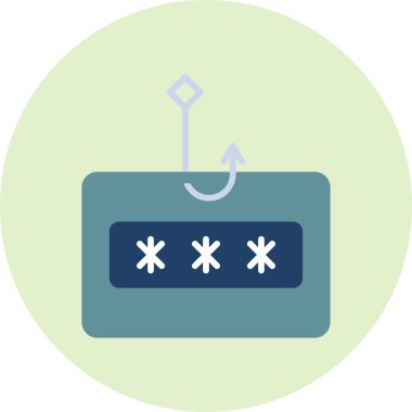 Phishing modern simgesi, vektör illüstrasyonu 