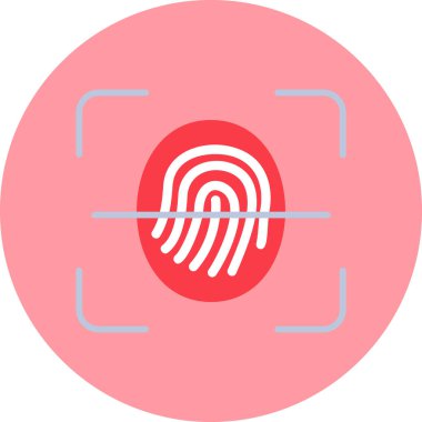 parmak izi tarayıcı, ağ simgesi.