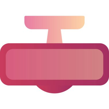 dikiz aynası simgesi, araba sade web illüstrasyonu