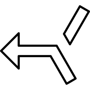 Okları basit simge, vektör illüstrasyonuyla birleştir