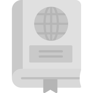 Coğrafya kitabı simgesi, modern tasarım illüstrasyonu