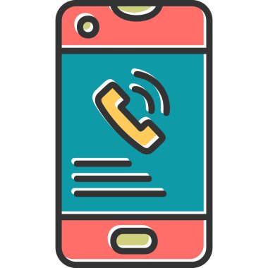 - Telefon. Web simgesi basit illüstrasyon