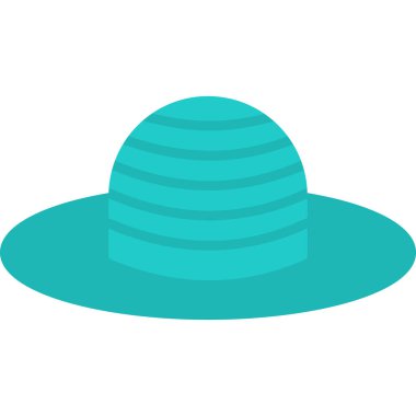 Güneş Şapkası. Web simgesi basit illüstrasyon