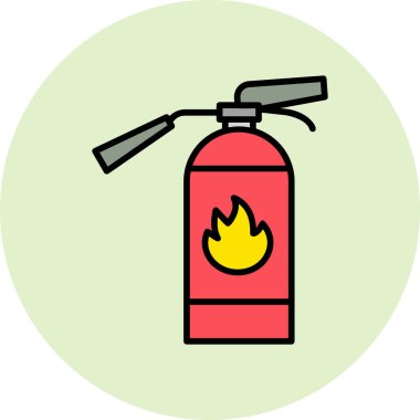 Yangın söndürme ikonu. vektör illüstrasyonu