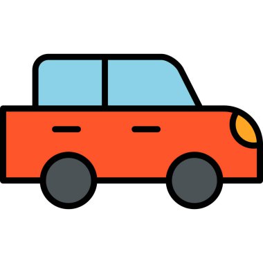 Araba modern simgesi, vektör illüstrasyonu