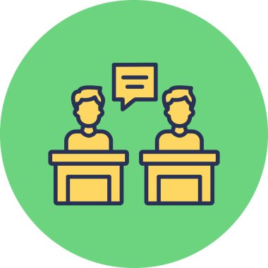Mobil ve web siteleri için tartışma web simgesi.