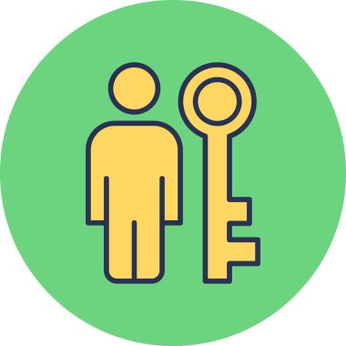 vektör erkek simgesi. Avatar 'ın düz çizimi 