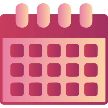 Takvim simgesi, vektör illüstrasyonu basit tasarım