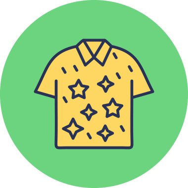 Hawaii gömlek ikonu, modern tasarım illüstrasyonu