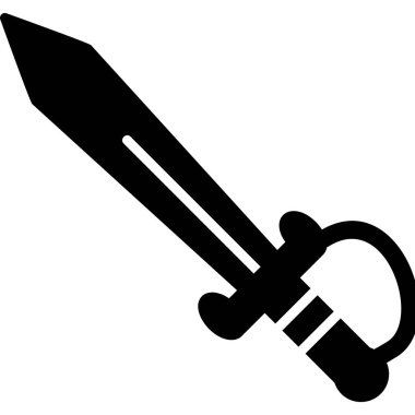 Kılıç. Web simgesi basit illüstrasyon 