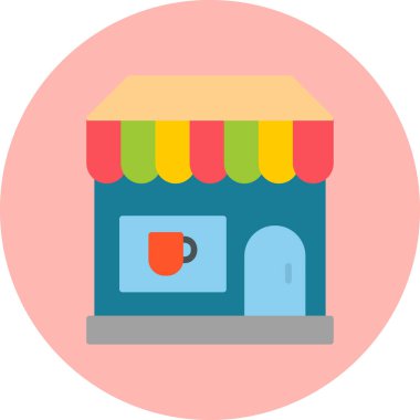 Kafe ikonu, modern tasarım illüstrasyonu