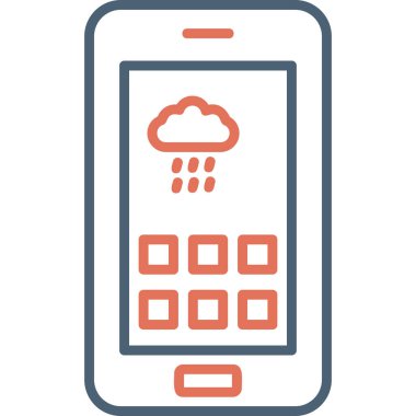 Cep telefonu. Web simgesi basit tasarım