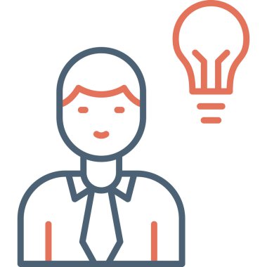 Fikir modern simgesi, vektör illüstrasyonu