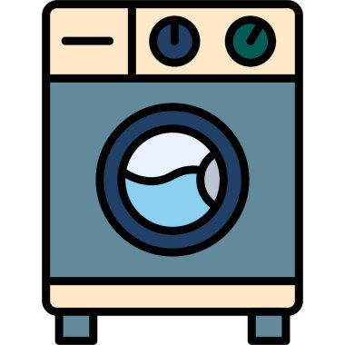 Washing machine abstract vector icon