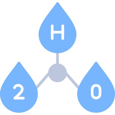 Su damlası vektör simgesi. biçim iki renkli düz sembol, mavi ve beyaz renkler, yuvarlak açılar, ışık