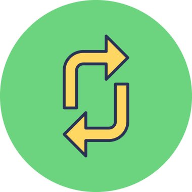 Modern simge, vektör illüstrasyonunu döndür