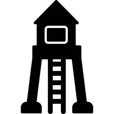 Askeri kule modern ikon vektör illüstrasyonu