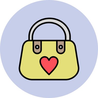 Çanta. Web simgesi basit illüstrasyon