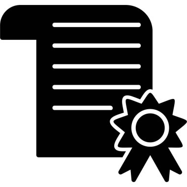 Sertifika. Diplomanın basit illüstrasyonu 