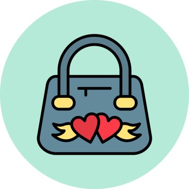 El çantası modern simge, vektör illüstrasyonu 