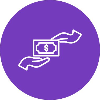 Rüşvet modern simge vektör illüstrasyonu