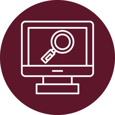 Ara. Web simgesi basit illüstrasyon 