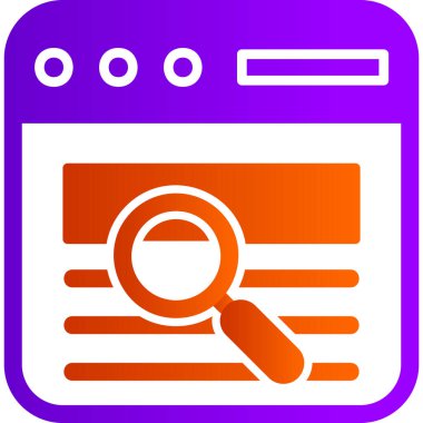 Ara. Web simgesi basit illüstrasyon 