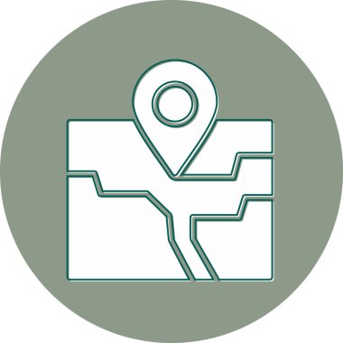 map route and Location pin. web icon simple illustration