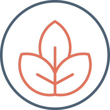 Yaprak. Web simgesi basit illüstrasyon 