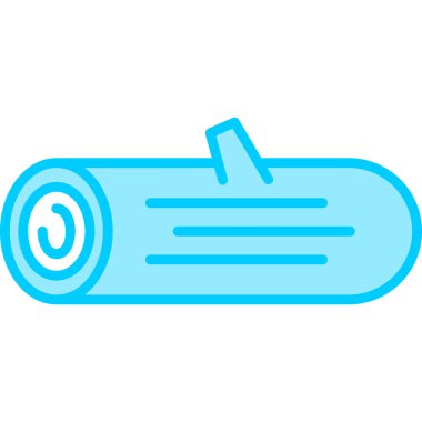 Ahşap kütük. Web basit illüstrasyonu