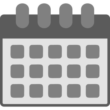 Takvim simgesi, vektör illüstrasyonu basit tasarım