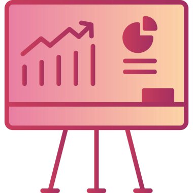 analizler sunum web simgesi basit illüstrasyon 