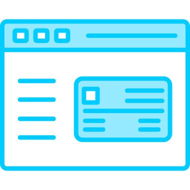 Tarayıcı. Web simgesi basit illüstrasyon