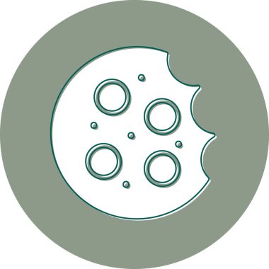 Kurabiye. Web simgesi basit illüstrasyon