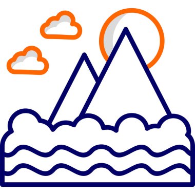 dağlar web simgesi çizimi