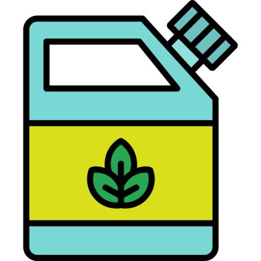 Eko yakıt modern simge, vektör illüstrasyonu 