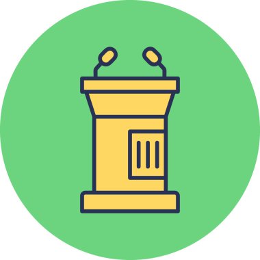 Lectern modern simgesi, vektör illüstrasyonu