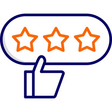 Good Review web icon vector illustration