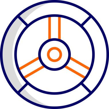 Modern simge vektör illüstrasyonunu lastikle