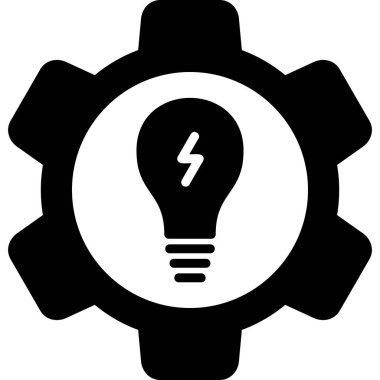 Enerji Yönetimi simgesi vektör illüstrasyonu