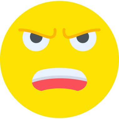 Kızgın modern simge, vektör illüstrasyonu